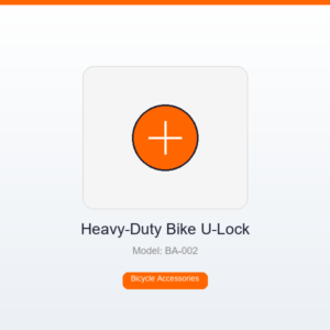 Heavy-Duty Bike U-Lock with Cable