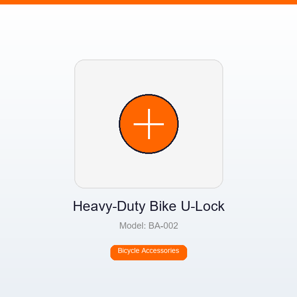 Heavy-Duty Bike U-Lock with Cable