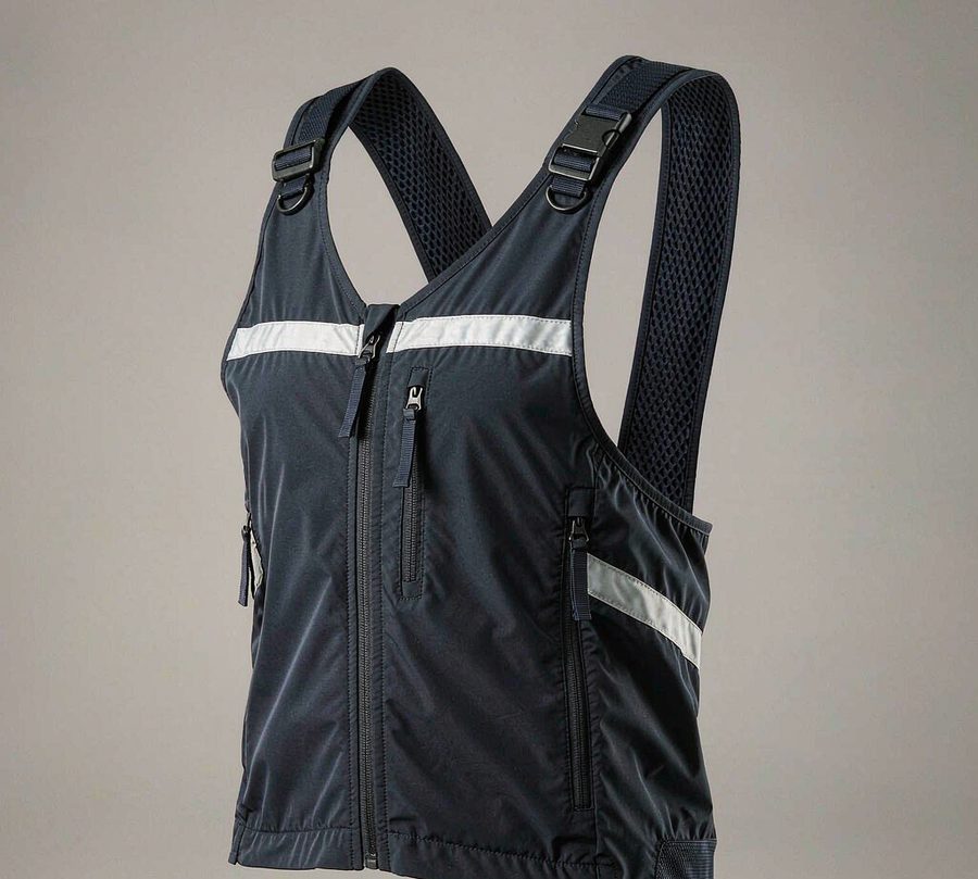 Slim-fit reflective running vest
