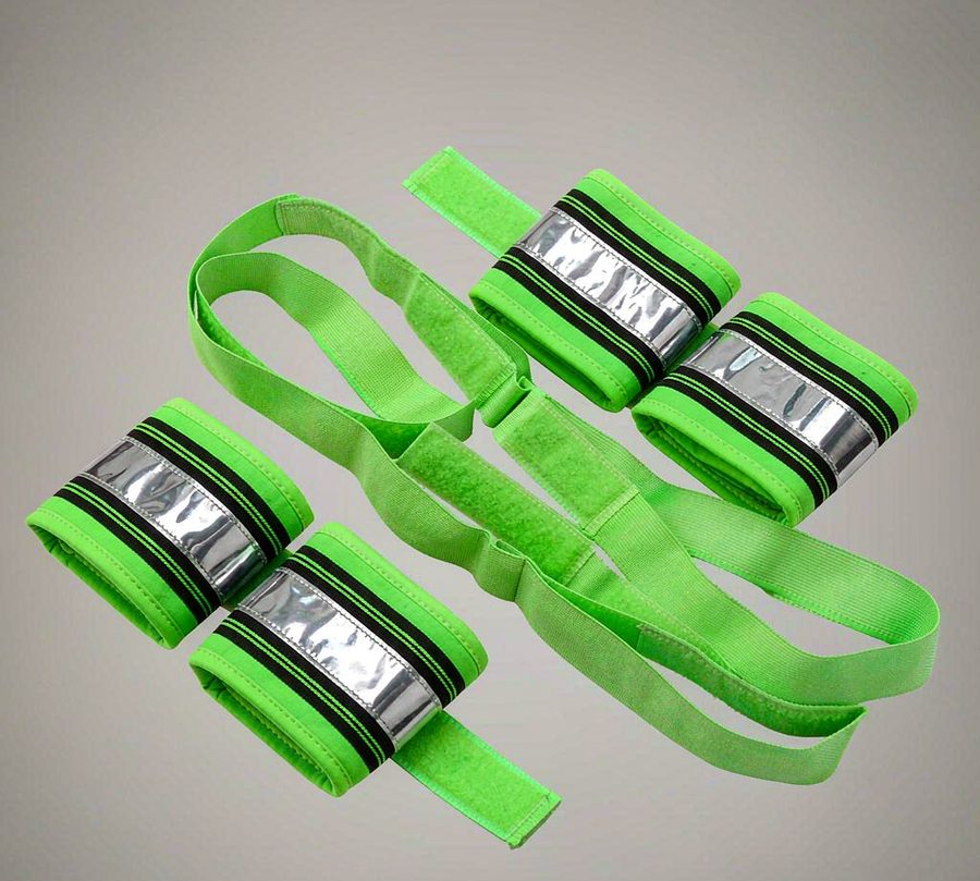Reflective armband and ankle band set